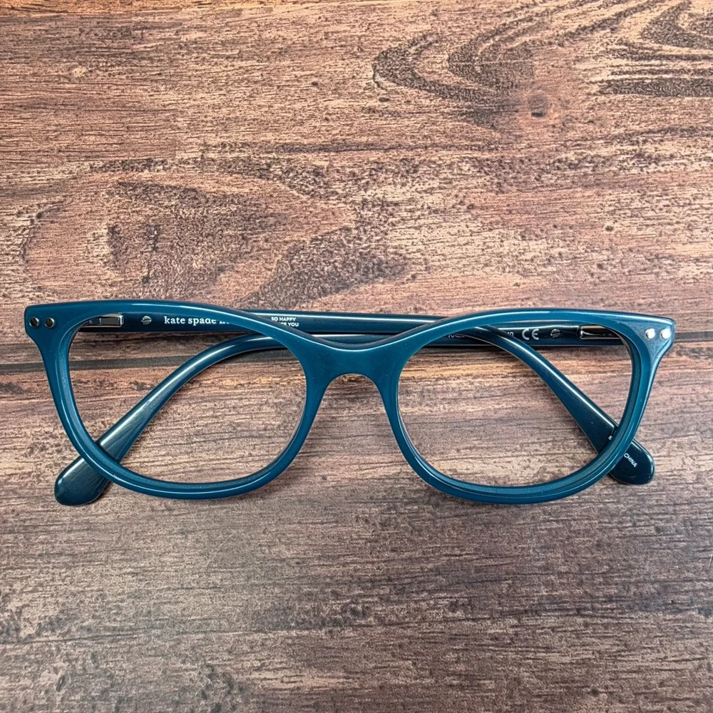 Kate Spade New York Raelynn ZI9 Teal Blue Cat Eye Eyeglasses 51-17-140
